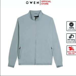 Áo khoác gió da lộn 2 lớp owen jk220714